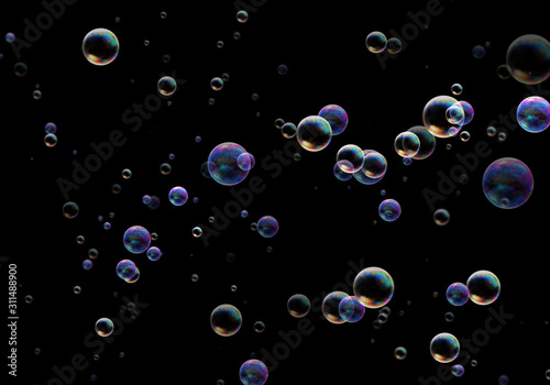 Bubbles Photo Overlays, Use screen mode.