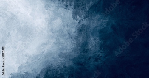 Abstract watercolor paint background dark blue color grunge texture for background, banner