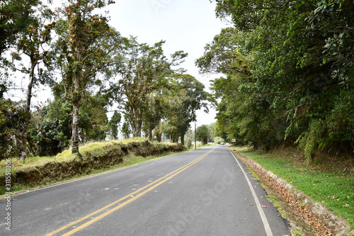 road in poas volcan countryside costa rica , photo as a background