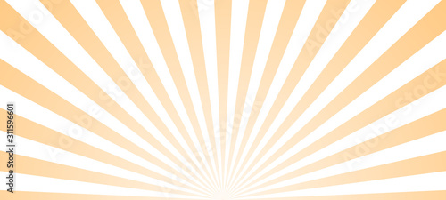 Sun ray retro background vector burst light. Sunrise or sunset retro design