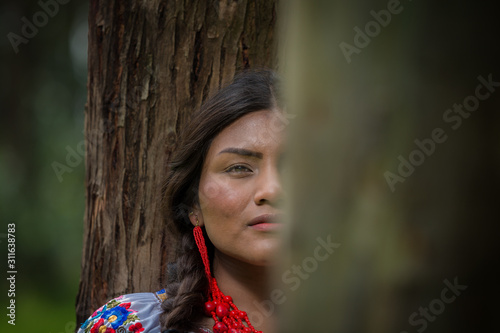 Mirada de mujer ecuatoriana