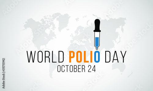 Vector illustration on the theme of world Polio day on October 24th