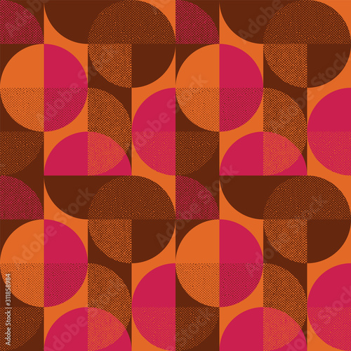 Abstract round shape seamless pattern
