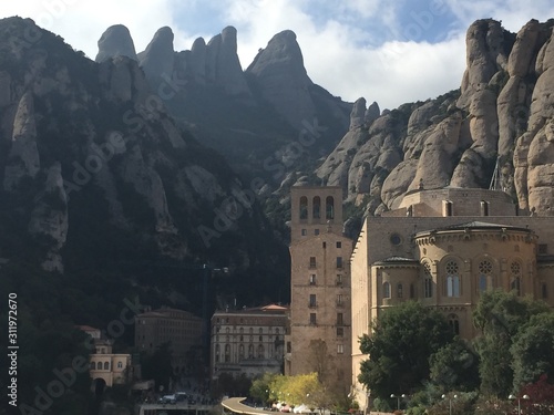 monastery and mountains in mintserrat