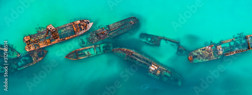 Tangalooma Shipwrecks off Moreton island, Queensland Australia