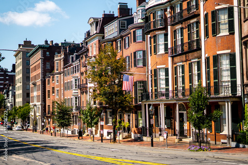 The classical and victorian buildings in the heart of Boston , Massachusetts , United States of America