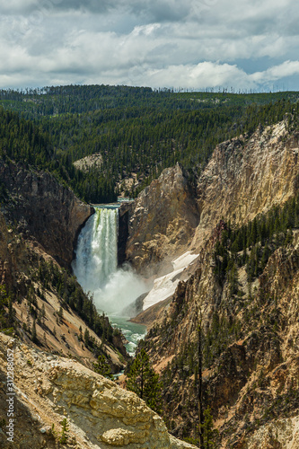 Lower Falls of the Grand Canyon of the Yellowstone National Park, Wyoming USA