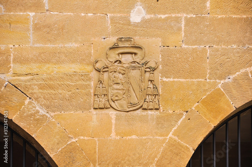 Beautiful Coat of Arms in Santo Domingo de la Calzada, La Rioja, Spain.