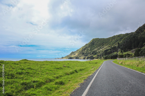 Scenic landscape at East Cape region, North Island, New Zealand