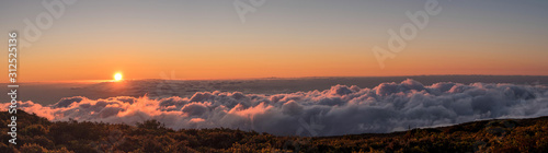 La Réunion, Cirque de Mafate Sunset over the ocean