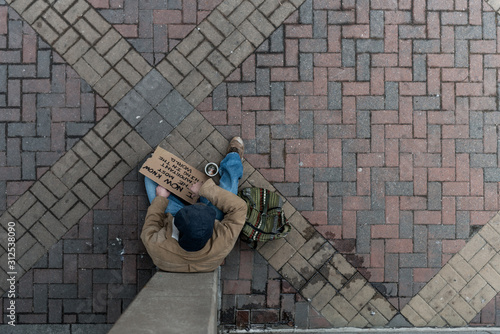 Overhead View Of A Panhandler