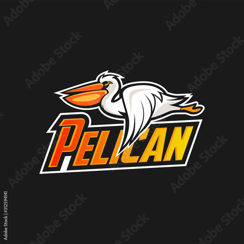 pelican sports logo vector illustration