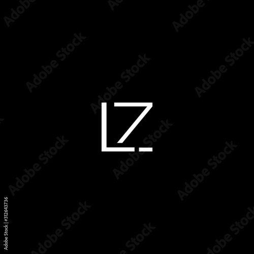 Creative unique minimal LZ initial based letter icon logo