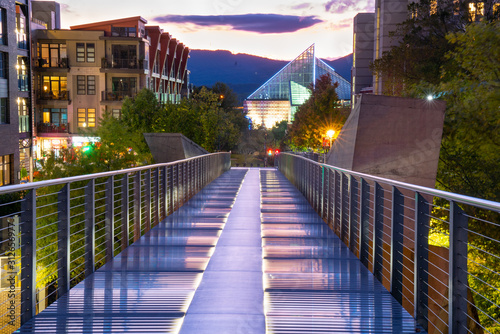 Pedestrian Walkway Bridge in Downtown Chattanooga, Tennessee