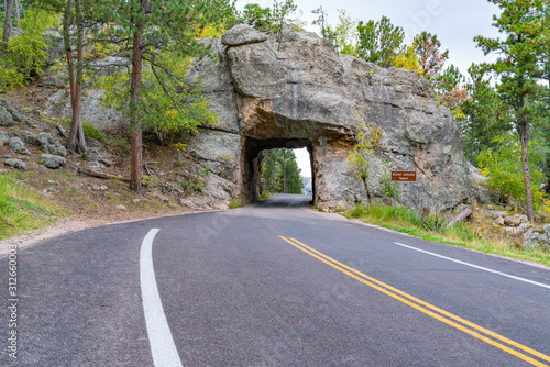 Tunnel in the Black Hills of South Dakota