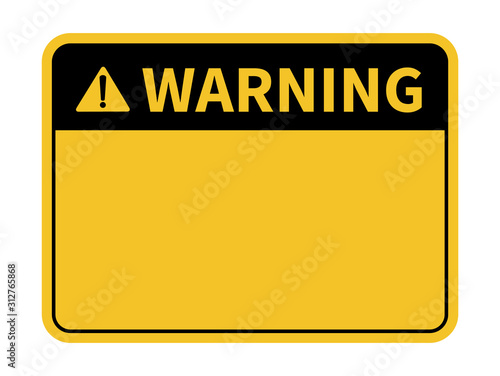 Warning sign. Blank warning sign. Vector illustration