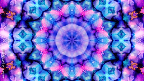 Kaleidoscope Mandala Art Design Abstract Background