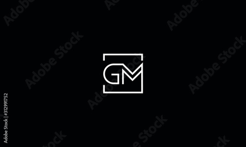 Alphabet letters monogram icon logo GM 