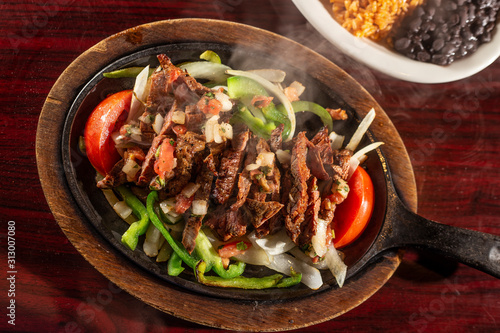 sizzling beef fajita platter