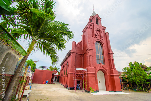 An ancient Protestant church that was built in 1904 in Kediri