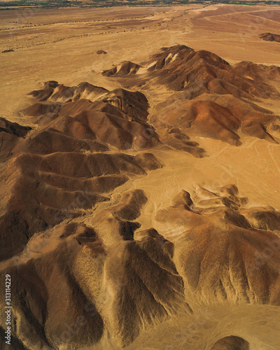 Nazca desert from plane