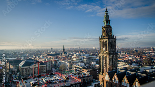 Skyline of Groningen, viewed from the Forum