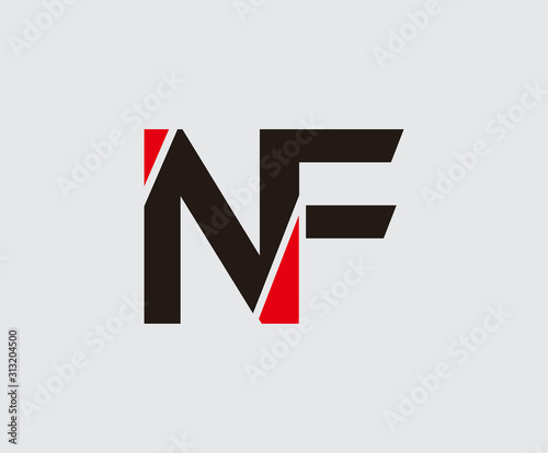 Creative N, F and NF Technology Letter Logo