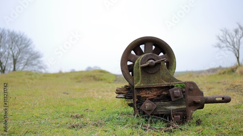 derelict abandoned lead mining equipment from the atmospheric magpie Mine in the Derbyshire Dales. The mine, in Sheldon, opened in around 1740 and is infamous for the Magpie Murders in 1833