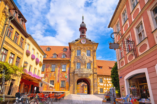 Bamberg. Old town of Bamberg historic street and architecture view,