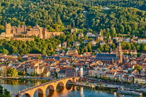 Heidelberg miasteczko na Neckar rzece, Niemcy