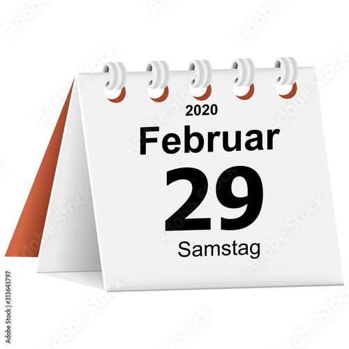 Kalender 29. Februar 2020 Schalttag