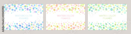watercolor vector cards. colorful backgrounds for design