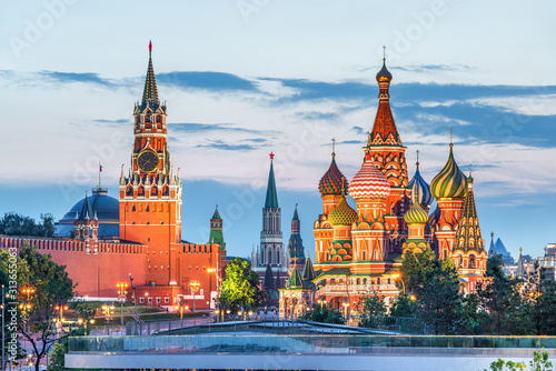 Kremlin and St. Basil's Cathedral on the Red Square, Moscow, Russia