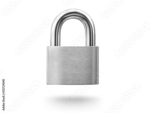 Lock padlock on the white background