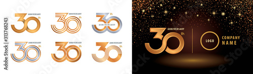 Set of 30th Anniversary logotype design
