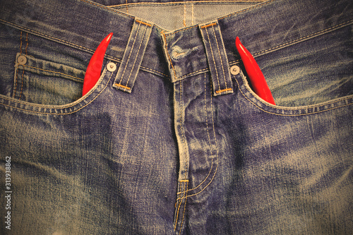 jeans with red hot chili peppers