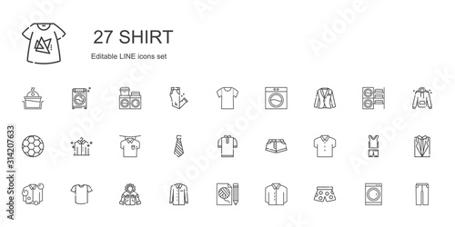 shirt icons set