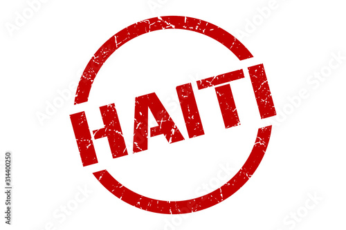 Haiti stamp. Haiti grunge round isolated sign