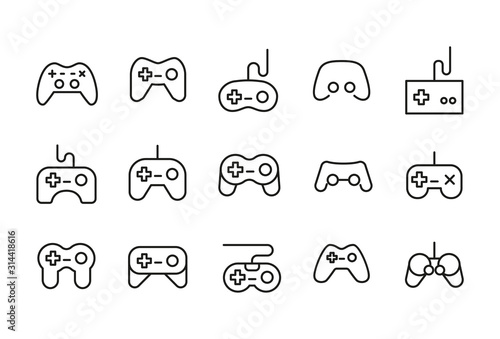 Icon set of gamepad.