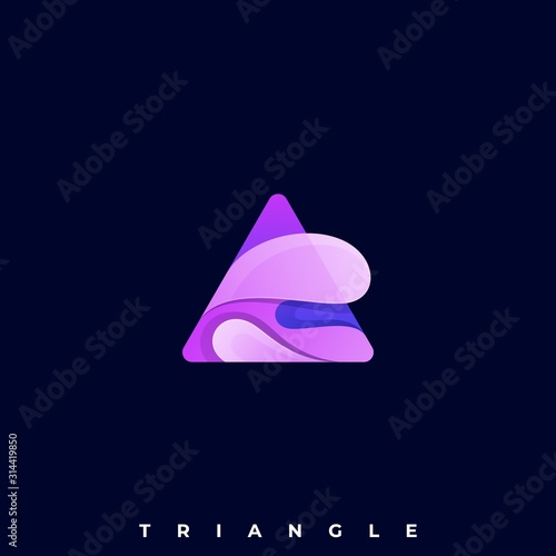 Abstract Triangle Illustration Vector Template.