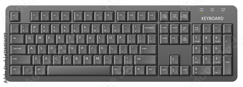 vector grey pc keyboard