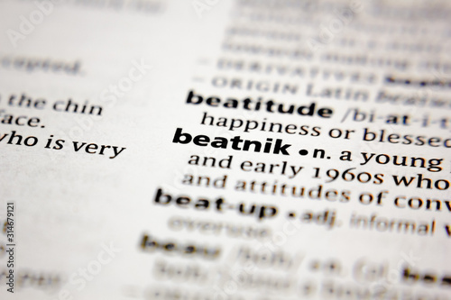 Word or phrase beatnik in a dictionary.