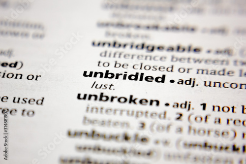 Word or phrase unbroken in a dictionary.