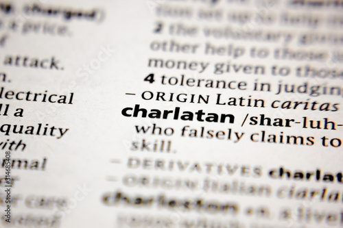 Word or phrase charlatan in a dictionary.
