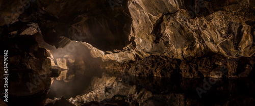 Grjotagja Underground cave with river