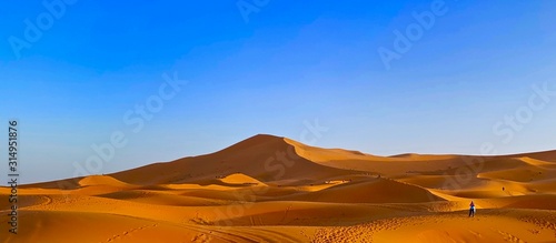 Sunset at Sahara Desert in Morocco