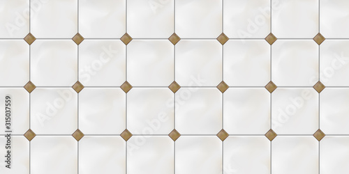 Horizontal square grey luxury marble ceramic tiles with mosaic.