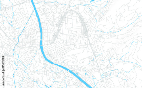 Salzburg, Austria bright vector map