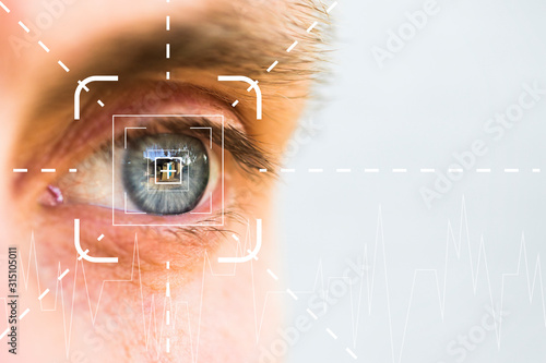 Eye monitoring and treatment in virtual verification in healthcare.