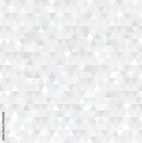 Vector monochrome triangular mosaic seamless texture. Abstract geometric pattern.